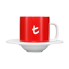 t-SERIES t-MUG & SAUCER CHERRY RED - 250ML