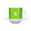 t-SERIES t-MUG & SAUCER LIME GREEN - 250ML