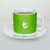 t-SERIES t-MUG & SAUCER LIME GREEN - 250ML