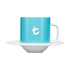t-SERIES t-MUG & SAUCER SKY BLUE - 250ML
