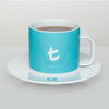 t-SERIES t-MUG & SAUCER SKY BLUE - 250ML