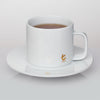 t-SERIES TEA MUG, SAUCER & LID WHITE - 250ML